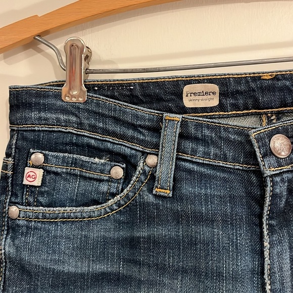 ADRIANO GOLDSCHMIED Premiere Skinny Straight Jeans Medium Wash Denim Women’s 26 - Picture 5 of 11